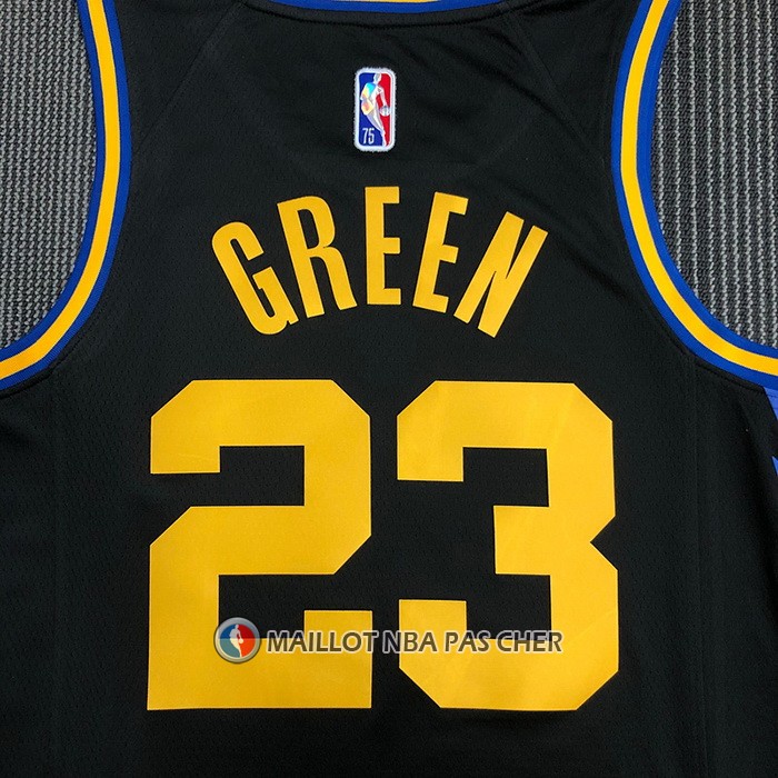 Maillot Golden State Warriors Draymond Green NO 23 Ville 2021-22 Noir